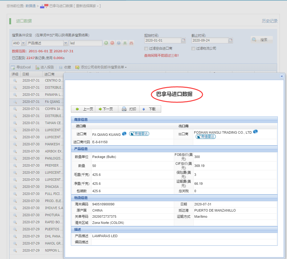 巴拿马进口数据_给予精准采购商信息